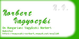 norbert vagyoczki business card